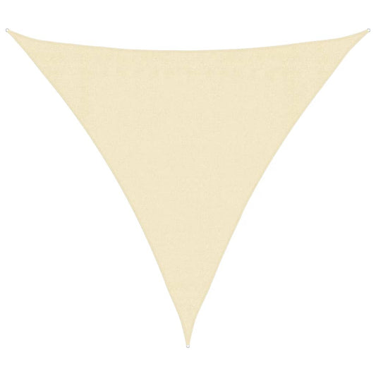 vidaXL Sunshade Sail HDPE Triangular 3.6x3.6x3.6 m Cream