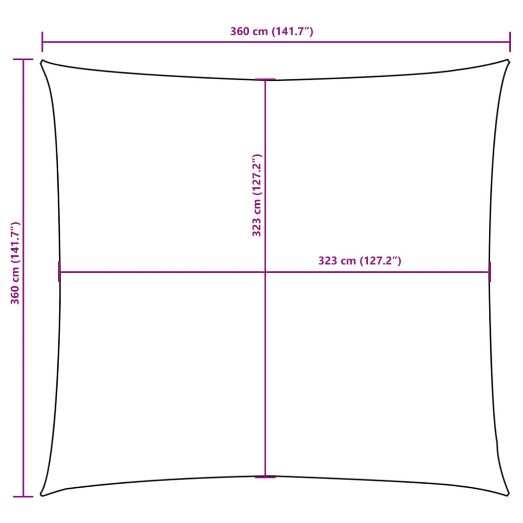 vidaXL Sunshade Sail Oxford Fabric Square 3.6x3.6 m Terracotta