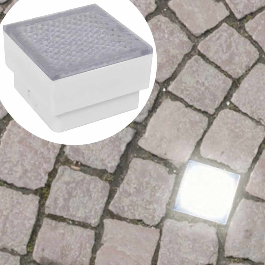 vidaXL LED Inground Lights 12 pcs 100x100x68 mm