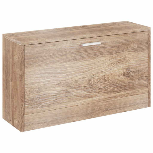 243049 vidaXL Shoe Storage Bench Oak 80x24x45 cm