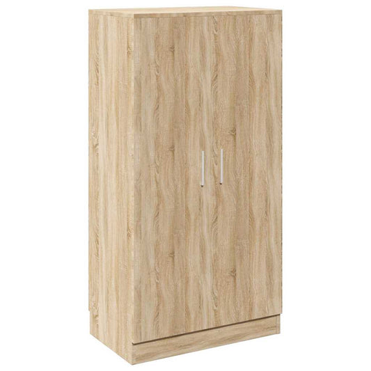 243061 vidaXL Shoe Cabinet 7 Shelves Oak