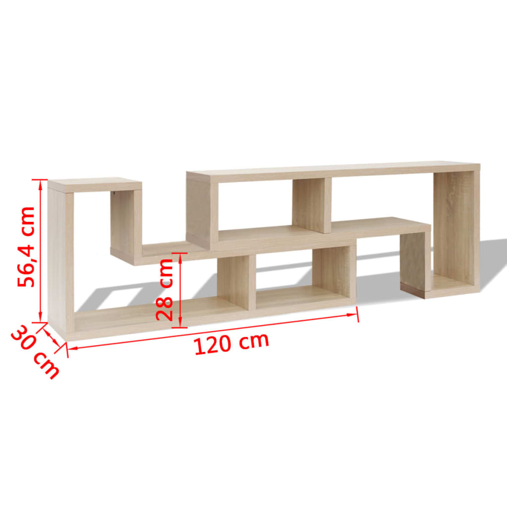 243065 vidaXL TV Cabinet Double L-Shaped Oak