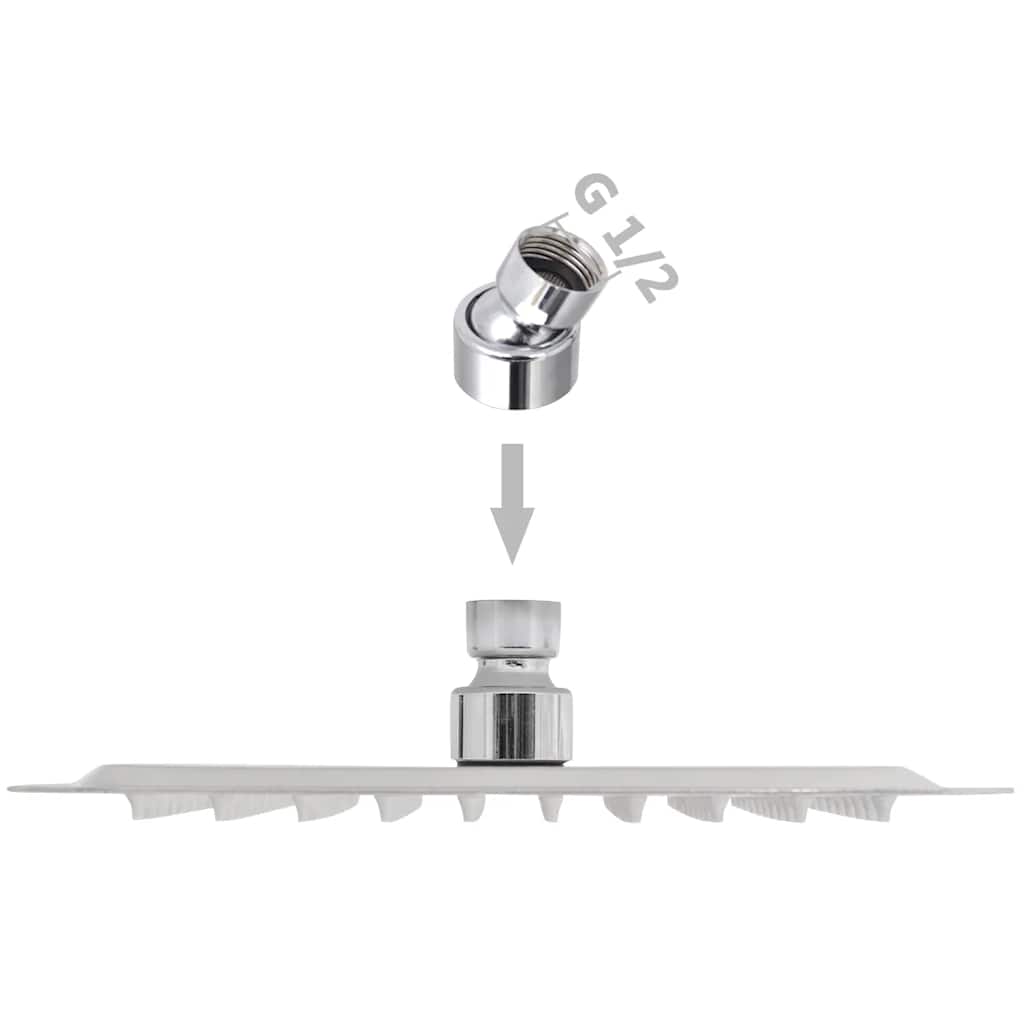 142159 vidaXL Rain Shower Head Stainless Steel 20x20 cm Square