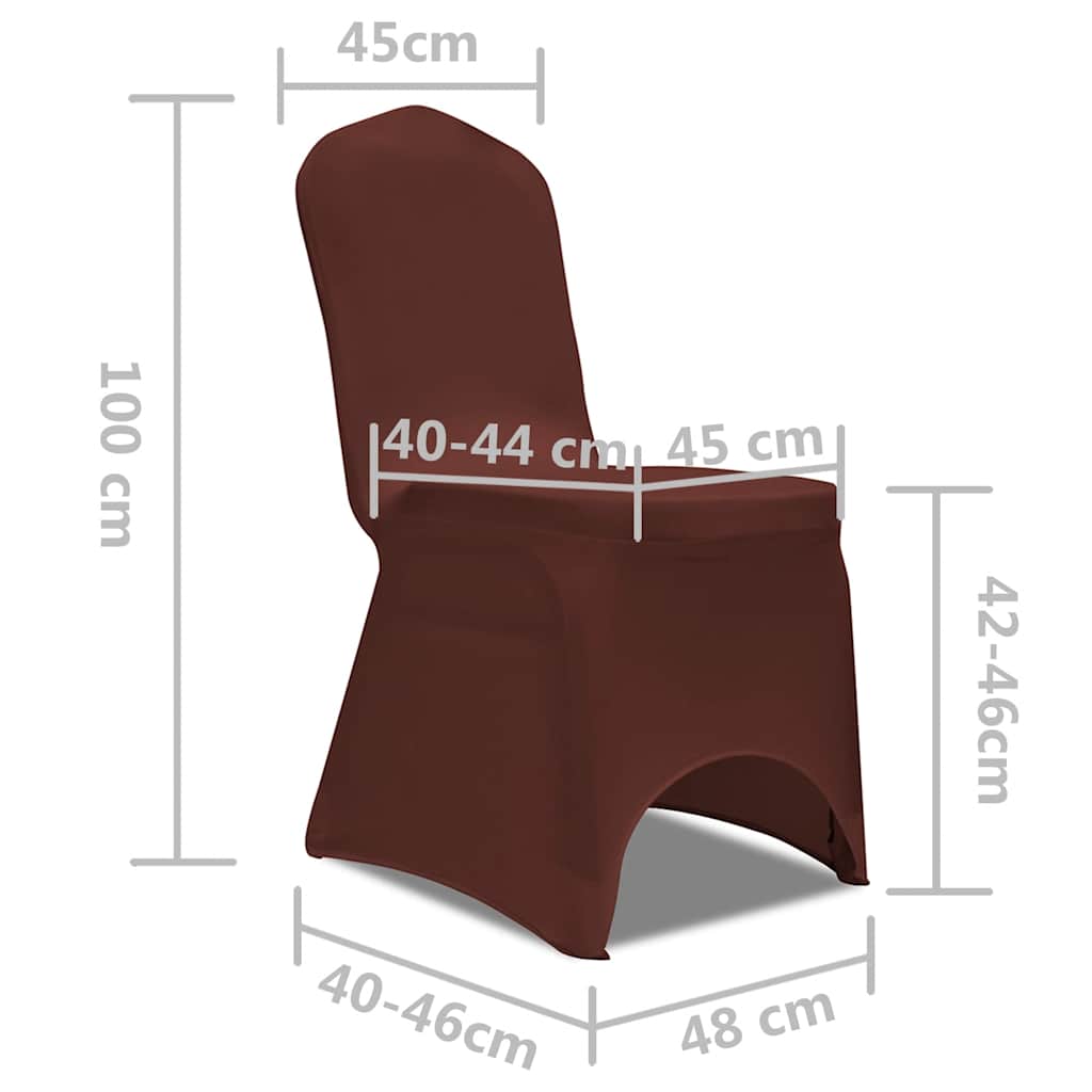 131416 vidaXL Stretch Chair Cover 4 pcs Brown