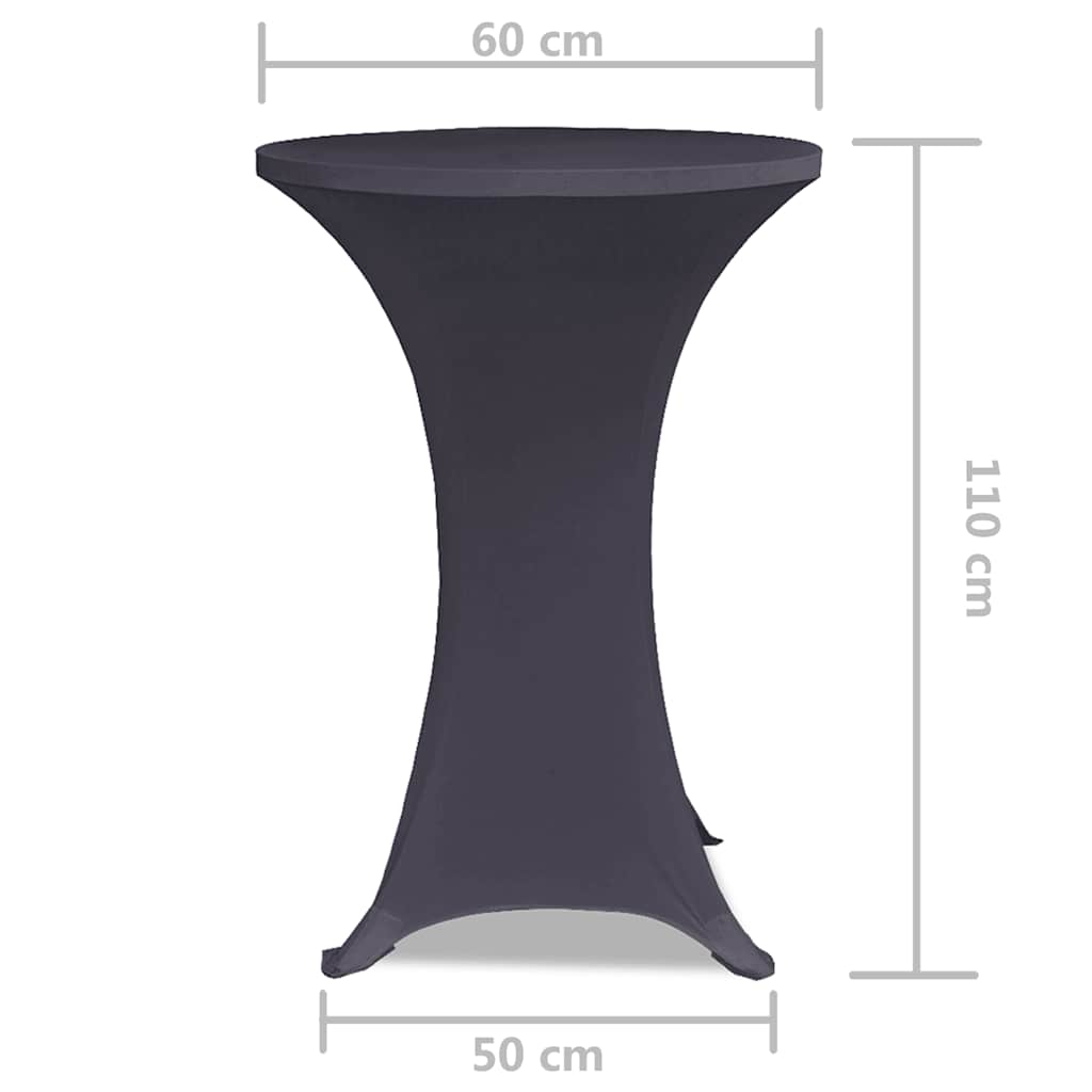 131428 vidaXL Stretch Table Cover 2 pcs 60 cm Anthracite
