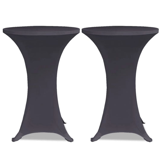 vidaXL Stretch Table Cover 2 pcs 70 cm Anthracite