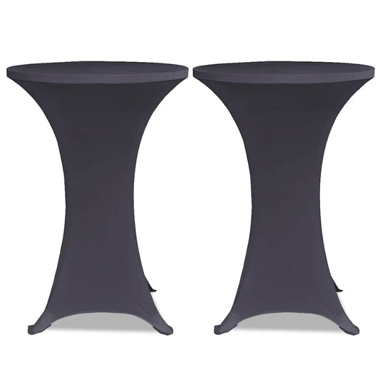 131430 vidaXL Stretch Table Cover 2 pcs 80 cm Anthracite