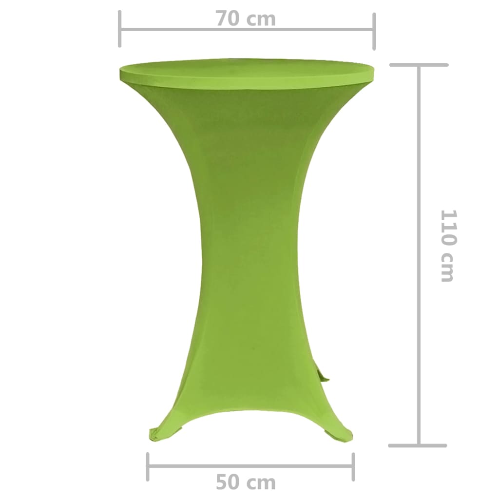 vidaXL Stretch Table Cover 2 pcs 70 cm Green