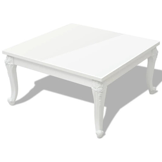 243379 vidaXL Coffee Table 80x80x42 cm High Gloss White