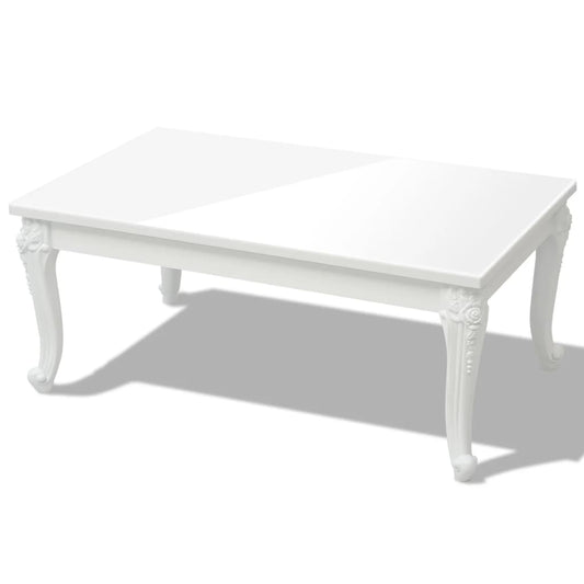 243380 vidaXL Coffee Table 100x60x42 cm High Gloss White