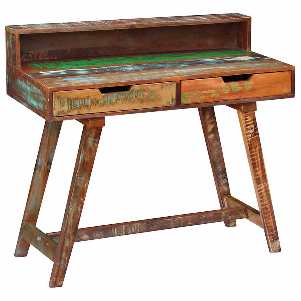 vidaXL Desk | Multicolour | Solid reclaimed wood | 100x45x90 cm | Desk