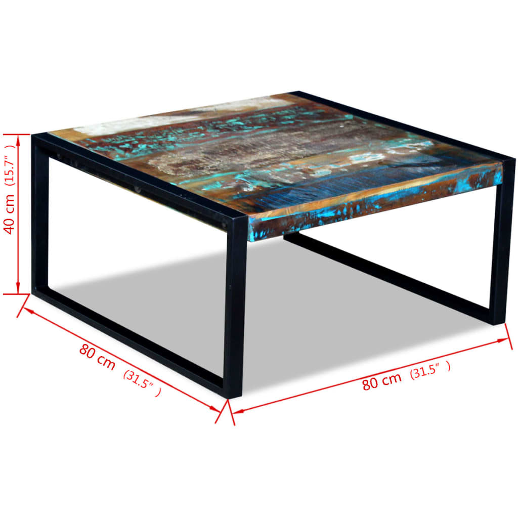 vidaXL Coffee Table | Varied colors due to reclaimed wood | Solid Reclaimed Wood