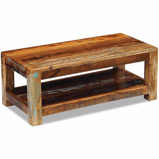 243322 vidaXL Coffee Table Solid Reclaimed Wood 90x45x35 cm
