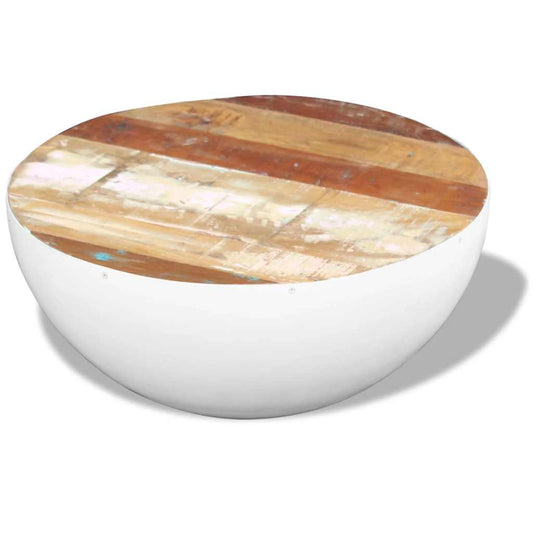 243353 vidaXL Bowl Shaped Coffee Table Solid Reclaimed Wood 60x60x30 cm