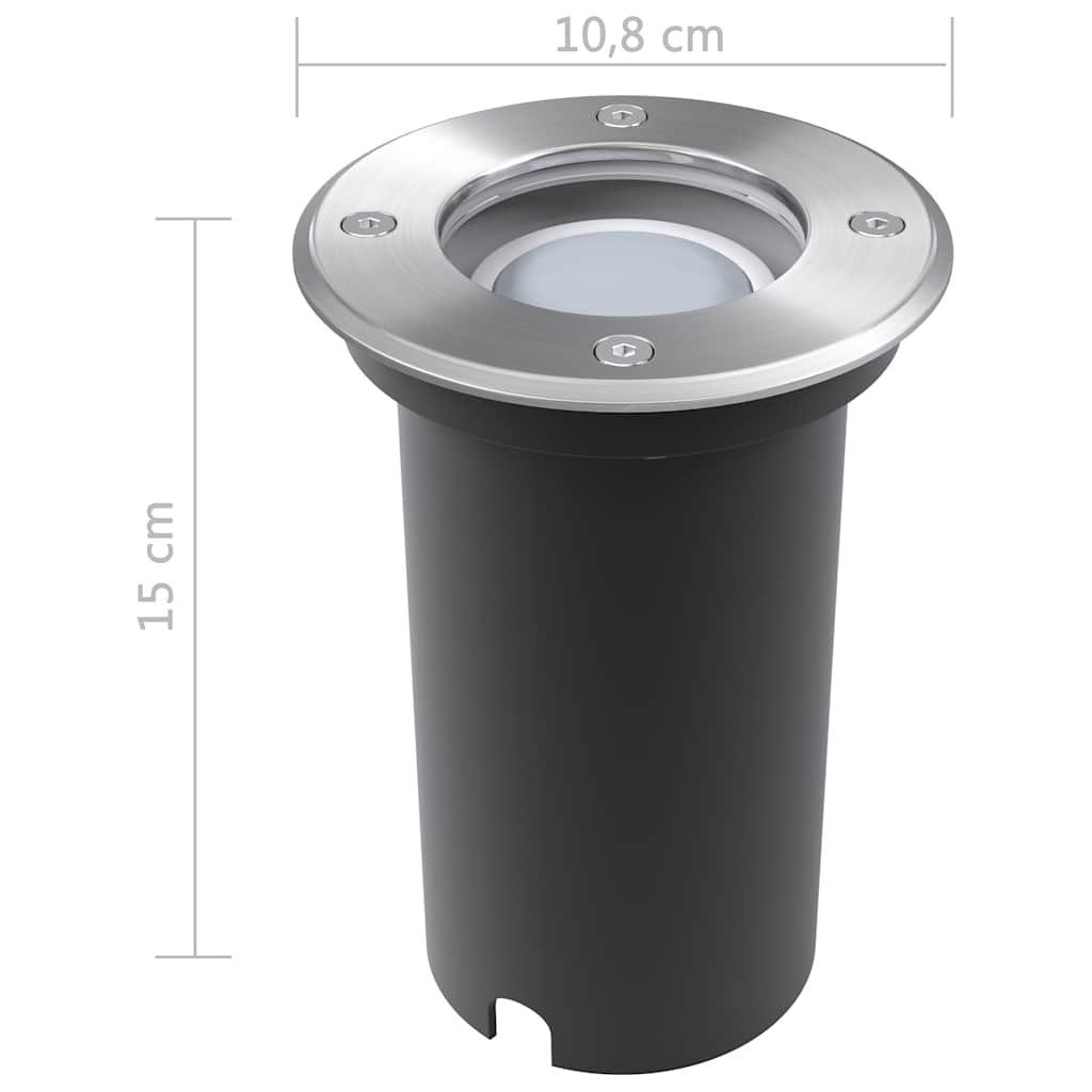 vidaXL Outdoor LED Ground Lights 3 pcs Round