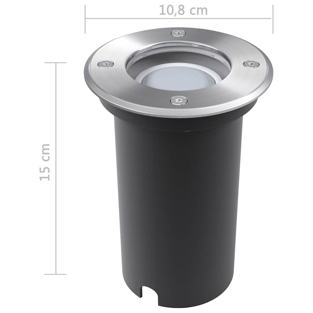 vidaXL Outdoor LED Ground Lights 3 pcs Round
