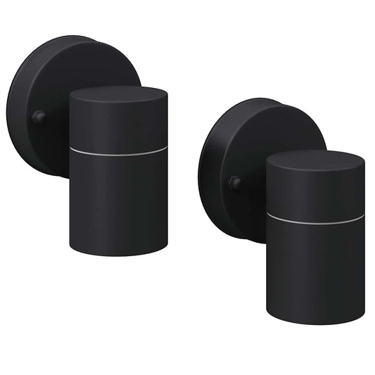 42416 vidaXL Outdoor LED Wall Lights 2 pcs Stainless Steel Downwards