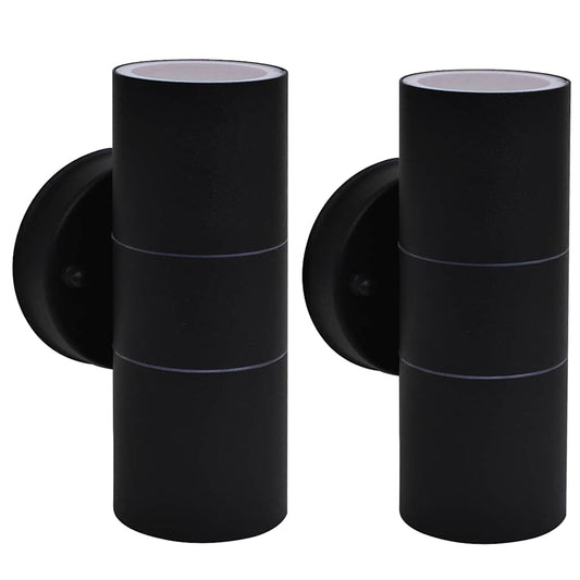 42421 vidaXL Outdoor Wall Lights 2 pcs Stainless Steel Up/Downwards