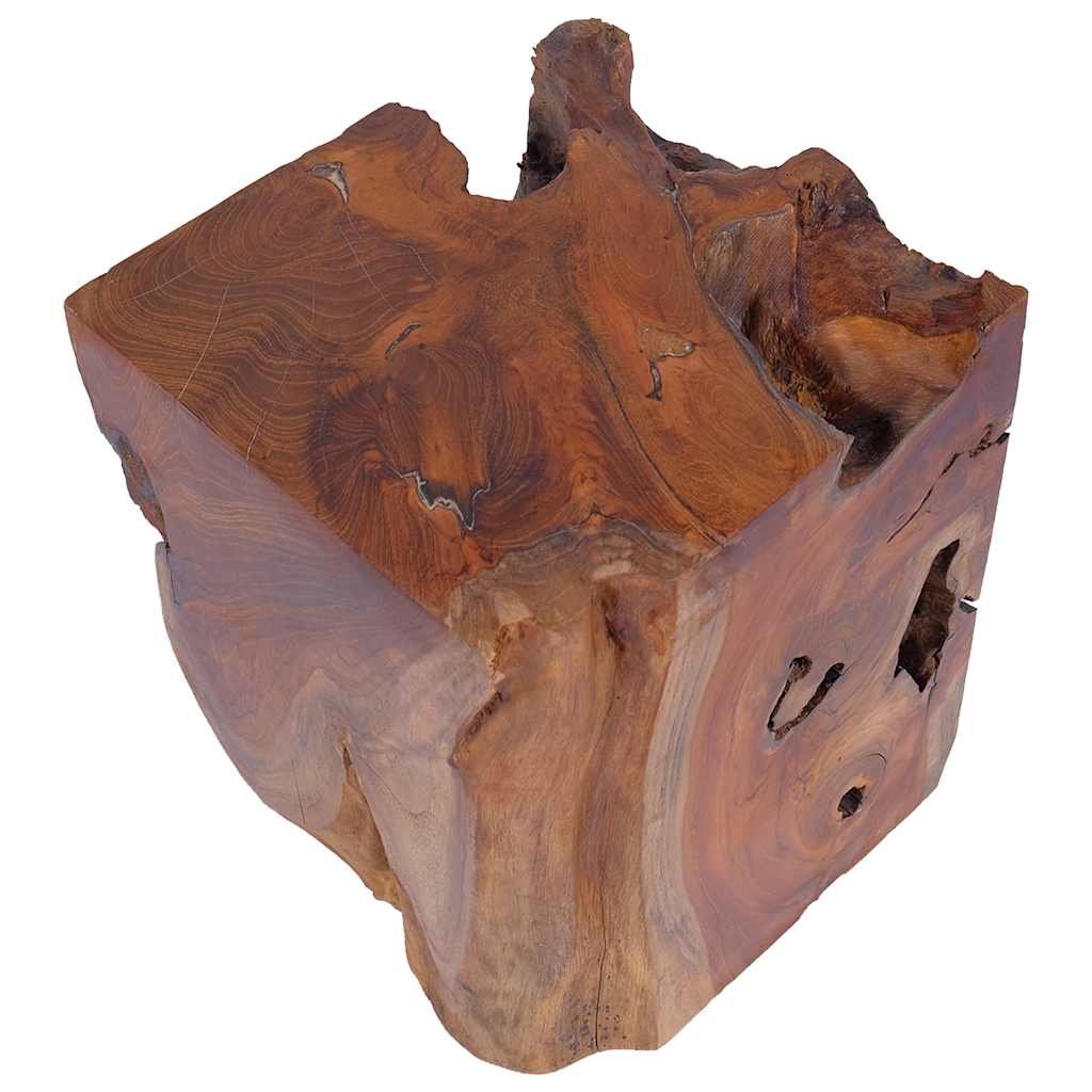 vidaXL Stool | Brown | Solid teak wood | Medium-sized | Statement Piece | Stool
