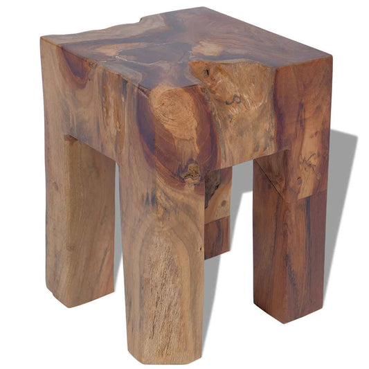 243471 vidaXL Stool Solid Teak Wood