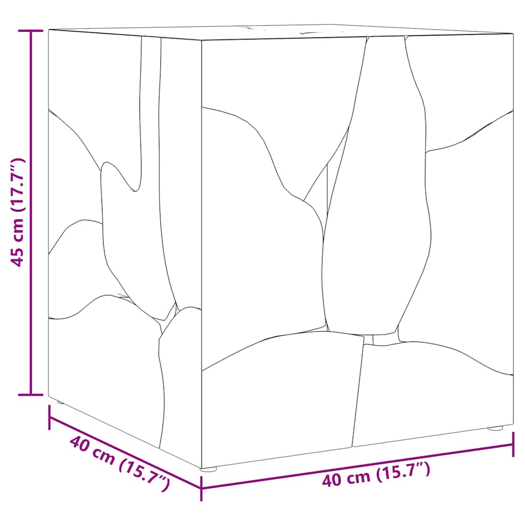 vidaXL Stool Solid Teak Wood
