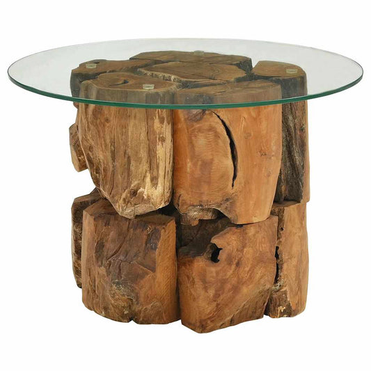 vidaXL Coffee Table | Brown | Solid teak driftwood | Medium | Coffee Table