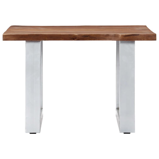 vidaXL Coffee Table with Live Edges 60x60x40 cm Solid Acacia Wood