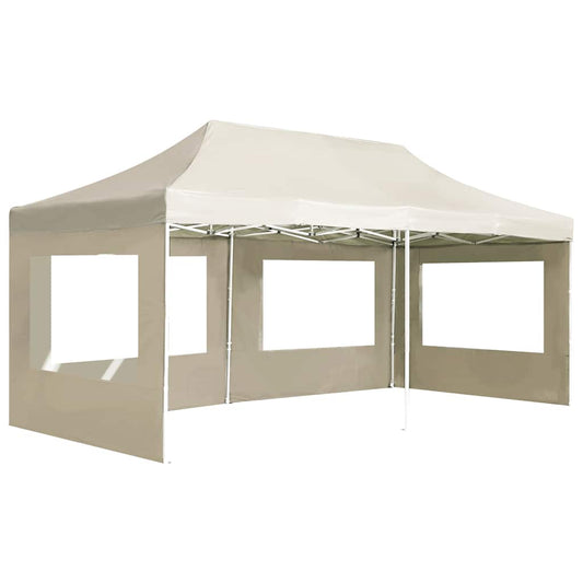 vidaXL Professional Folding Party Tent with Walls Aluminium 6x3m Cream