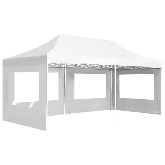 vidaXL Professional Folding Party Tent with Walls Aluminium 6x3m White
