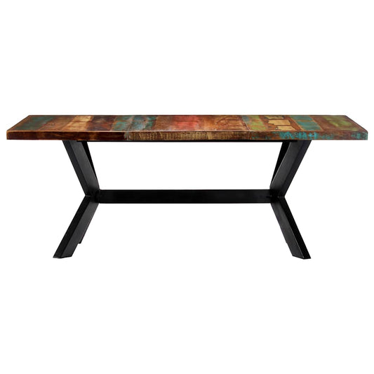 247429 vidaXL Dining Table 200x100x75 cm Solid Reclaimed Wood