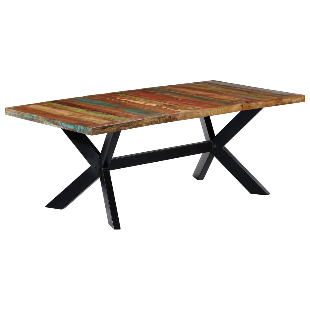 247429 vidaXL Dining Table 200x100x75 cm Solid Reclaimed Wood