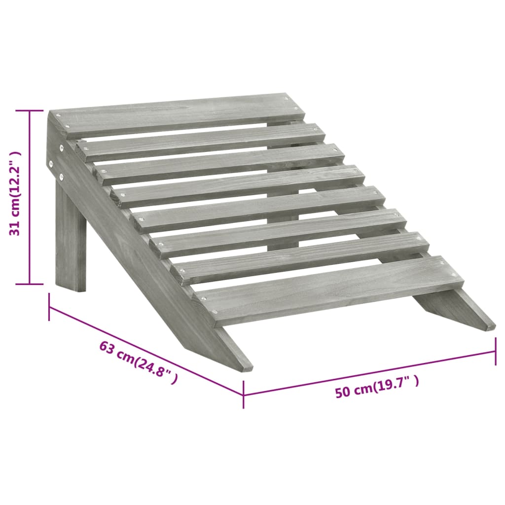 vidaXL Garden Chair | Grey | Hardwood | Large | Durable | Garden Chair