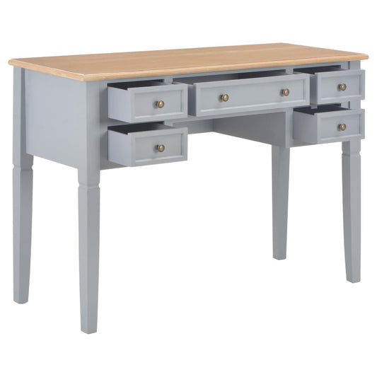 280070 vidaXL Writing Desk Grey 109,5x45x77,5 cm Wood