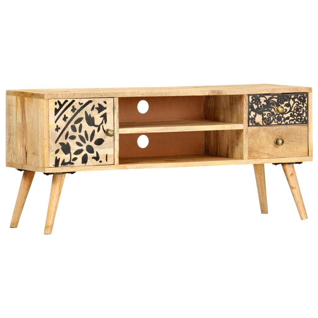 247999 vidaXL TV Cabinet 100x30x45 cm Solid Mango Wood