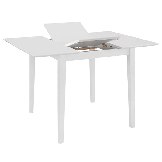 247626 vidaXL Extendable Dining Table White (80-120)x80x74 cm MDF