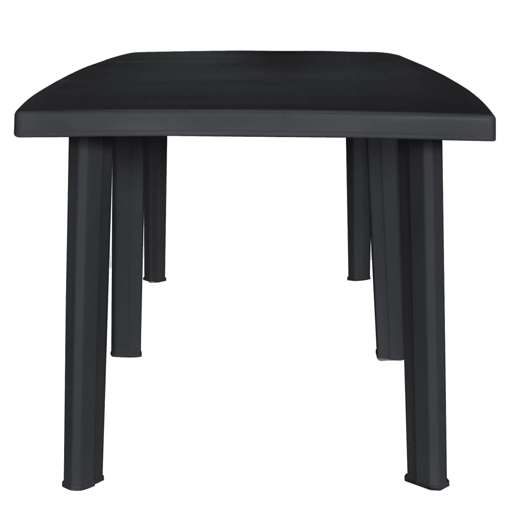 vidaXL Outdoor Dining Set | Anthracite | Plastic | Foldable | Outdoor Dining Set