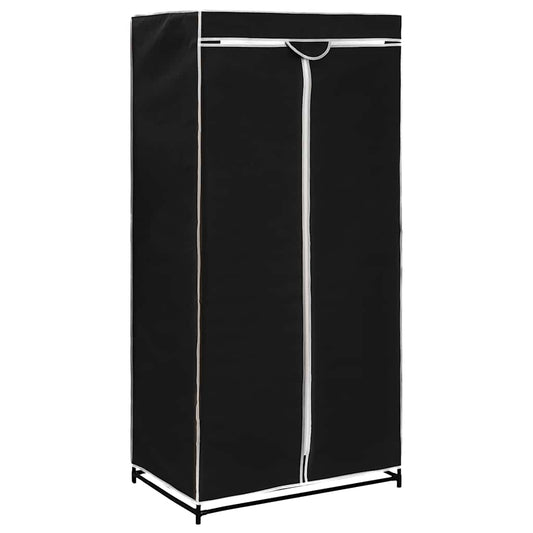 282437 vidaXL Wardrobe Black 75x50x160 cm