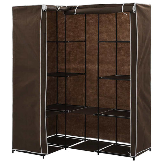 282450 vidaXL Corner Wardrobe Brown 130x87x169 cm