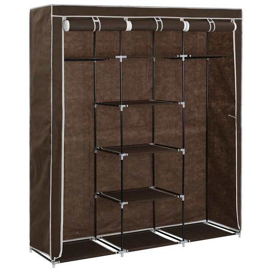 vidaXL Wardrobe | Brown | Non-woven fabric | 150 x 45 x 175 cm | Collapsible