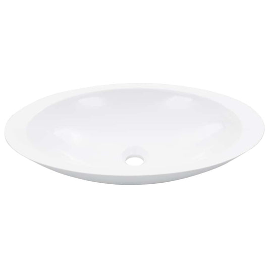vidaXL Wash Basin 59.3x35.1x10.7 cm Mineral Cast/Marble Cast White