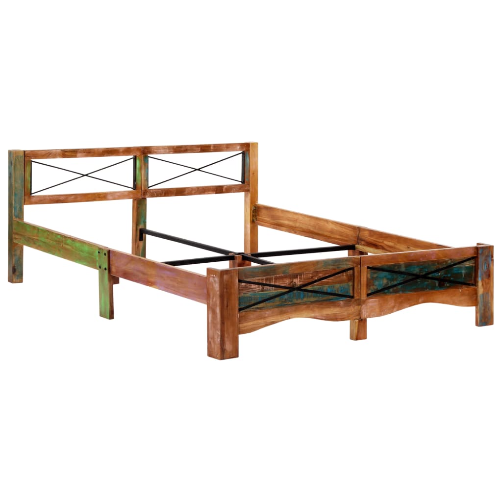 vidaXL Bed Frame without Mattress Solid Reclaimed Wood 160x200 cm