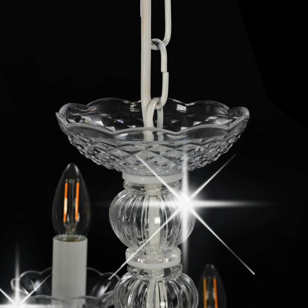 vidaXL Chandelier 2-layer White 15 x E14 Bulbs