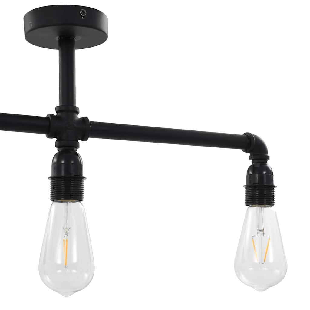 281628 vidaXL Ceiling Lamp Black 3 x E27 Bulbs
