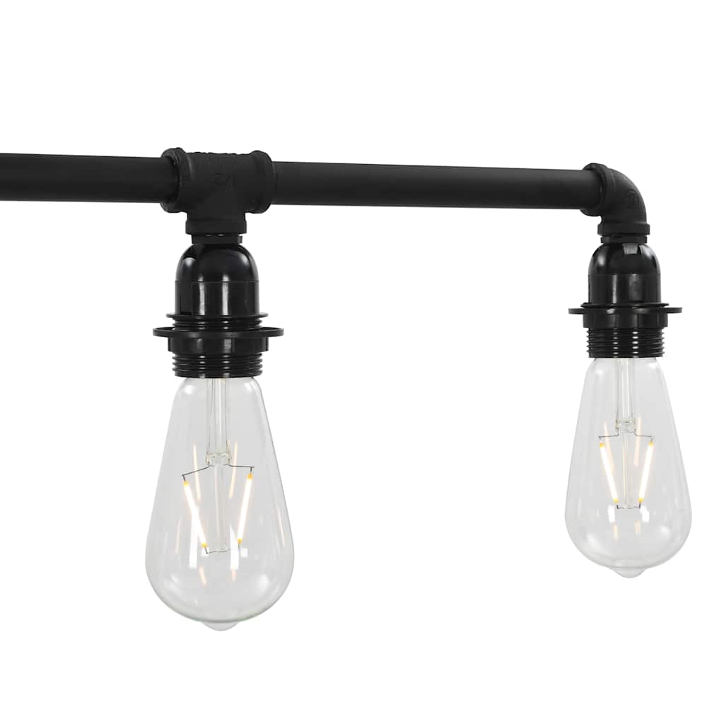 281629 vidaXL Ceiling Lamp Black 5 x E27 Bulbs