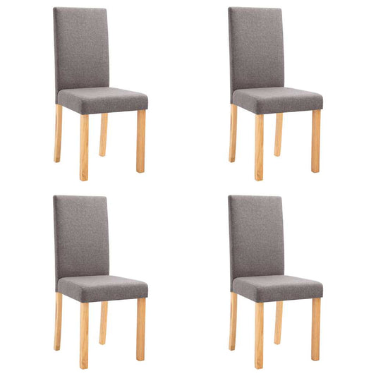 vidaXL Dining Chairs 4 pcs Taupe Fabric