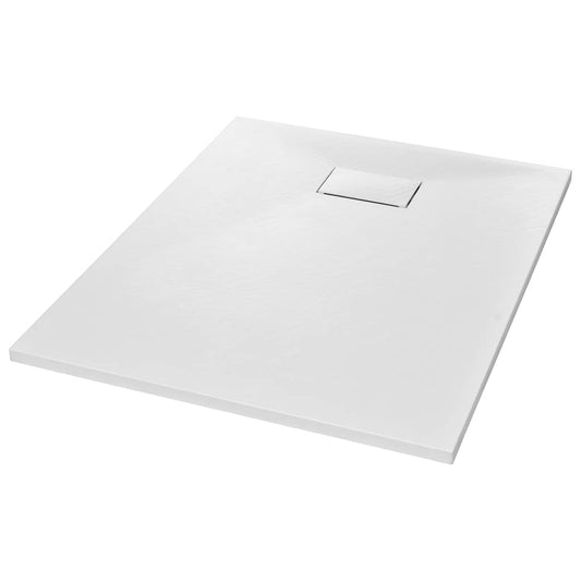 144772 vidaXL Shower Base Tray SMC White 100x80 cm