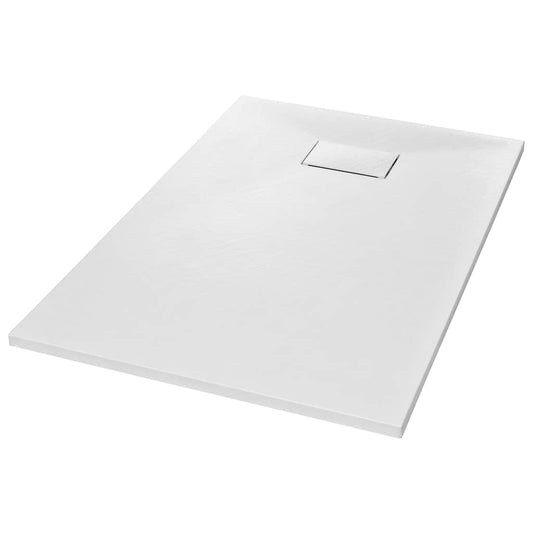 144774 vidaXL Shower Base Tray SMC White 120x70 cm