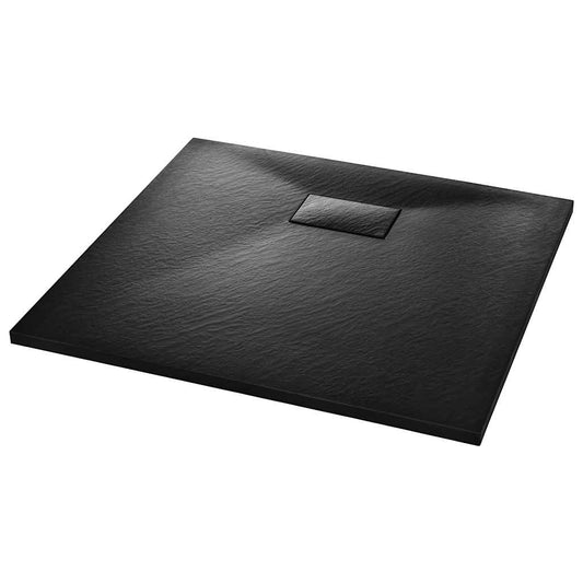144778 vidaXL Shower Base Tray SMC Black 90x80 cm