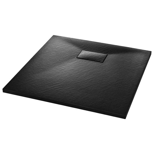 144779 vidaXL Shower Base Tray SMC Black 90x90 cm