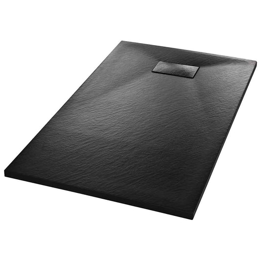 144783 vidaXL Shower Base Tray SMC Black 120x70 cm